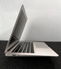 Apple MacBook Air A1466 13.3-inch Intel i5 laptop side view showing keyboard and open screen in silver color