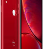 Apple iPhone XR in red with 6.1-inch screen, fully unlocked, 64GB storage, showing front and back views.