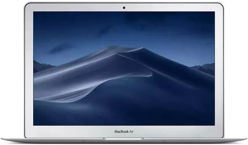 Apple MacBook Air 13 inch laptop with 8GB RAM, 256GB SSD, MacOS Monterey shown open with desert wallpaper on screen