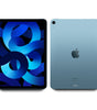 Blue 2022 Apple iPad Air 5th Gen 10.9-inch WiFi only showing front and back with Apple logo and camera