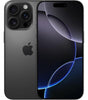 Apple iPhone 16 Pro Max 256GB unlocked in space black showing front display and triple rear cameras