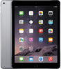 Apple iPad Air 2 9.7-inch tablet in space gray showing front app screen and rear metal back Grade C condition
