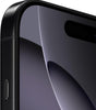 Close-up of Apple iPhone 16 Pro Max black edge showing side button and front display in very good condition