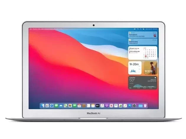 Apple MacBook Air 13 inch laptop with Intel Core, 8GB RAM, 256GB SSD, macOS 12 Monterey front view open