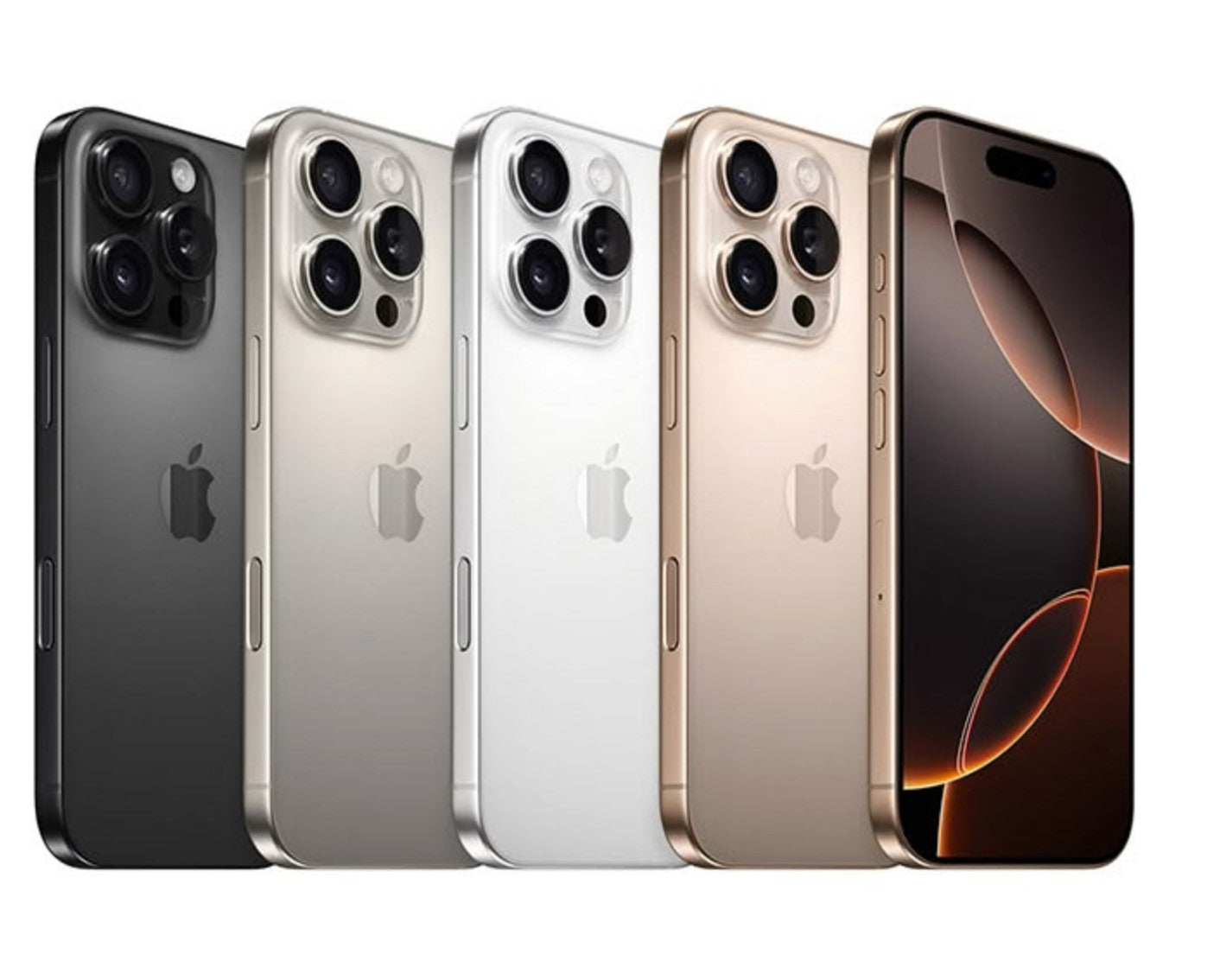 Apple iPhone 16 Pro 256GB fully unlocked in multiple colors showing front and rear quad camera design