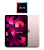 Pink Apple iPad Air 5th generation 10.9-inch display with M1 chip showing front screen and back side