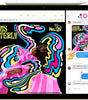 New 2025 iPad 11-inch with Apple Pencil showing colorful artwork on screen and messaging app conversation