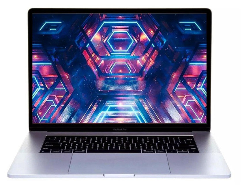 Apple MacBook Pro 15-inch with Intel Core i9, Touch Bar, 32GB RAM, 512GB SSD, and vibrant futuristic screen display
